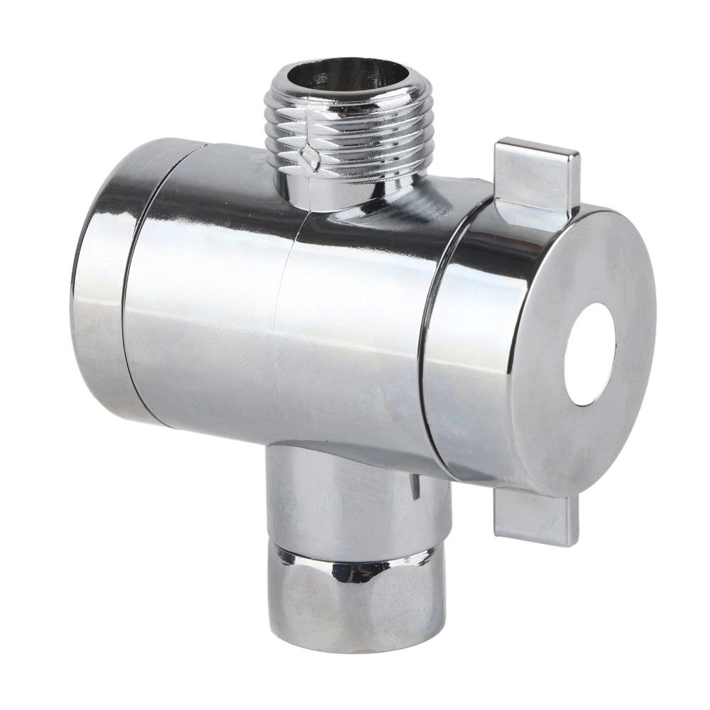 ABS Shower Diverter Valve Chrome Finished Bidet Diverter Valve  Sprinkler Hose Connection