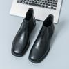 Marque de créateur Hiver Bottines montantes courtes Simples Classiques Bureau Chaussures Décontractées Business pour Homme Bottines courtes en cuir polyvalentes pour homme