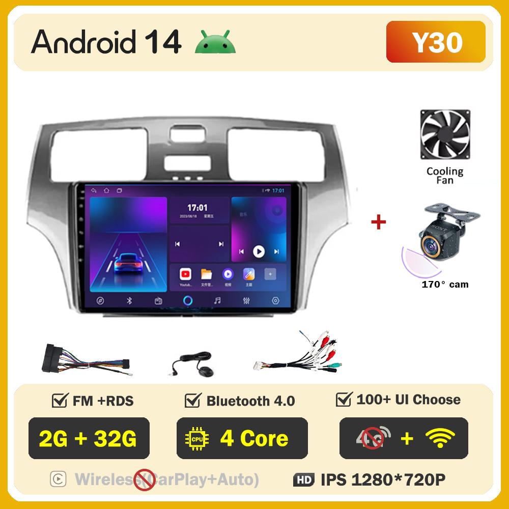 For Lexus ES300 ES 300 ES330 XV30 ES 330 2001-2006 Carplay Auto Screen Wireless Android Auto Car Intelligent Systems AutoMotive