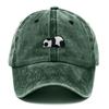 Baseball Cap Vintage Distressed Unisex Corduroy Dad Hats Panda Embroidery Washed Cotton Casual Outdoor Sports Snapback Sun Hat