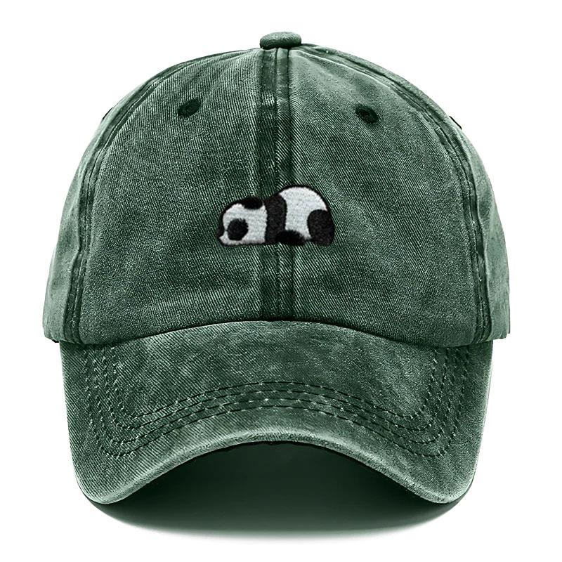 Baseball Cap Vintage Distressed Unisex Corduroy Dad Hats Panda Embroidery Washed Cotton Casual Outdoor Sports Snapback Sun Hat