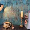 Vintage Blue Gold Metallic Peel and Stick Wallpaper Industrial Metallic Concrete Self Adhesive Wallpaper Removable Contact Paper