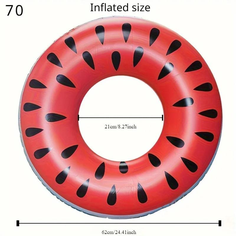 Watermelon-Shaped Inflatable Swim Ring - Durable PVC, Perfect for Pool Parties & Winter Fun, Great Christmas Gift
