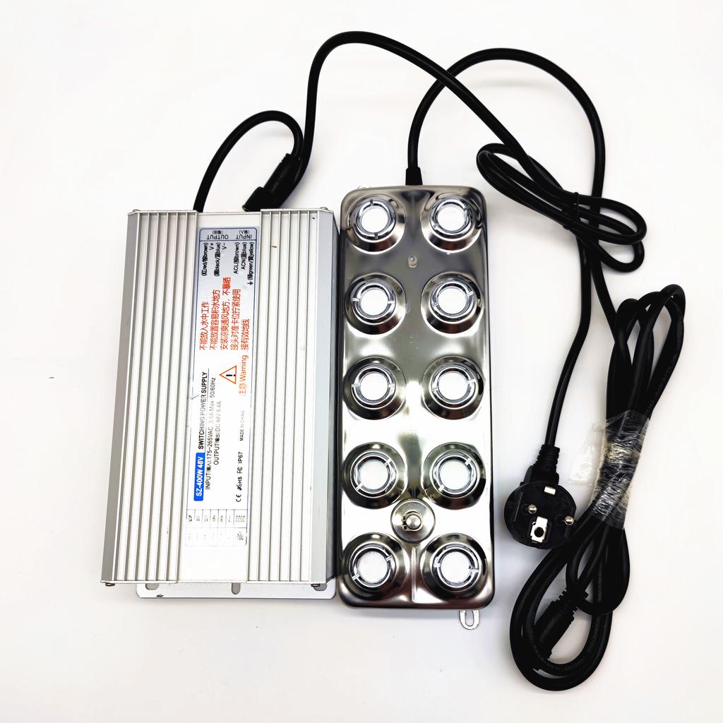 DC48V Ultraschall-Luftbefeuchter mit 220V wasserdichter Stromversorgung 10 Kopf Zerstäuber Nebelmaschine 5 Kg/h Nebelhersteller Fogger