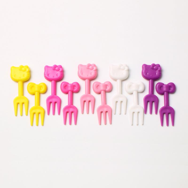 Kinderen Anime-Stijl Dier Vruchtenvork Prikkertjes Set - Giraffe Cartoon Ontwerp voor Bento en Snacks