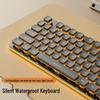 Langtu Silent Wired Keyboard, Backlit Mechanical Feel for Tablets, Laptops, Office & Girls' Typing