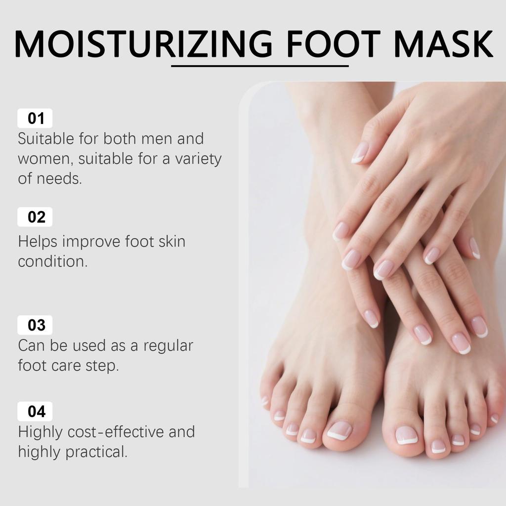 OceAura Aloe Moisturizing and Nourishing Foot Mask Daily Care for Dry and Rough Feet Moisturizing and Softening Foot Care Mask 5pcs