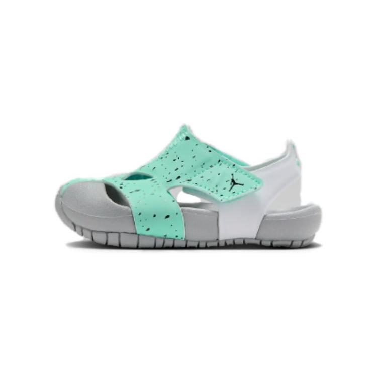 New Jordan Flare Jordan Anti-Slip Wear-Resistant Low-Top Toddler Shoes Gray Green Infant And Toddler CI7850-302