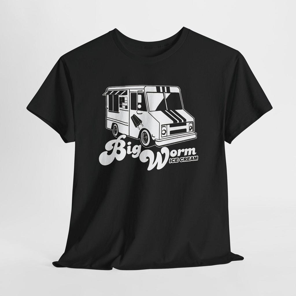 Big Worm Ice Cream Funny Friday Movie DVD Navy Black Tees T-Shirt Size S-5XL