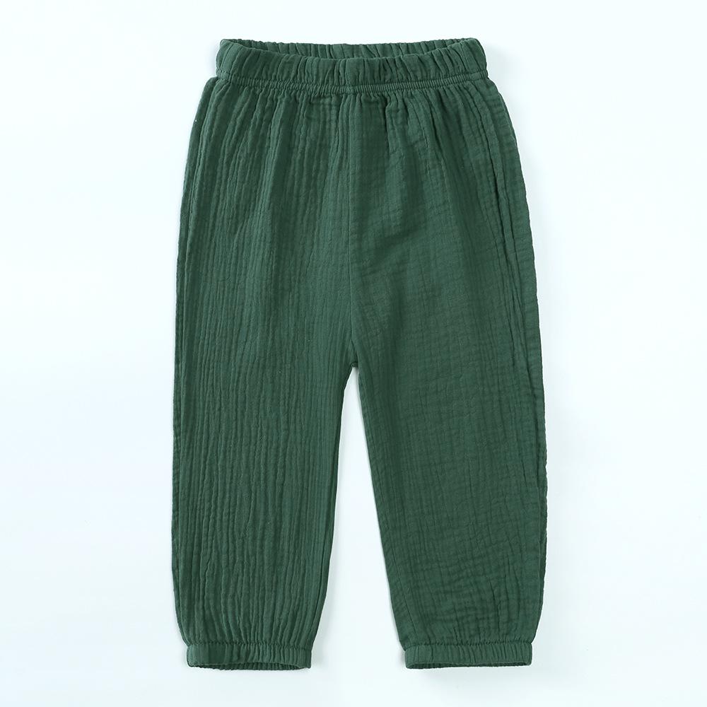Kids' Summer Korean-Style Double-Layer Cotton Gauze Mosquito-Repellent Retro Pants