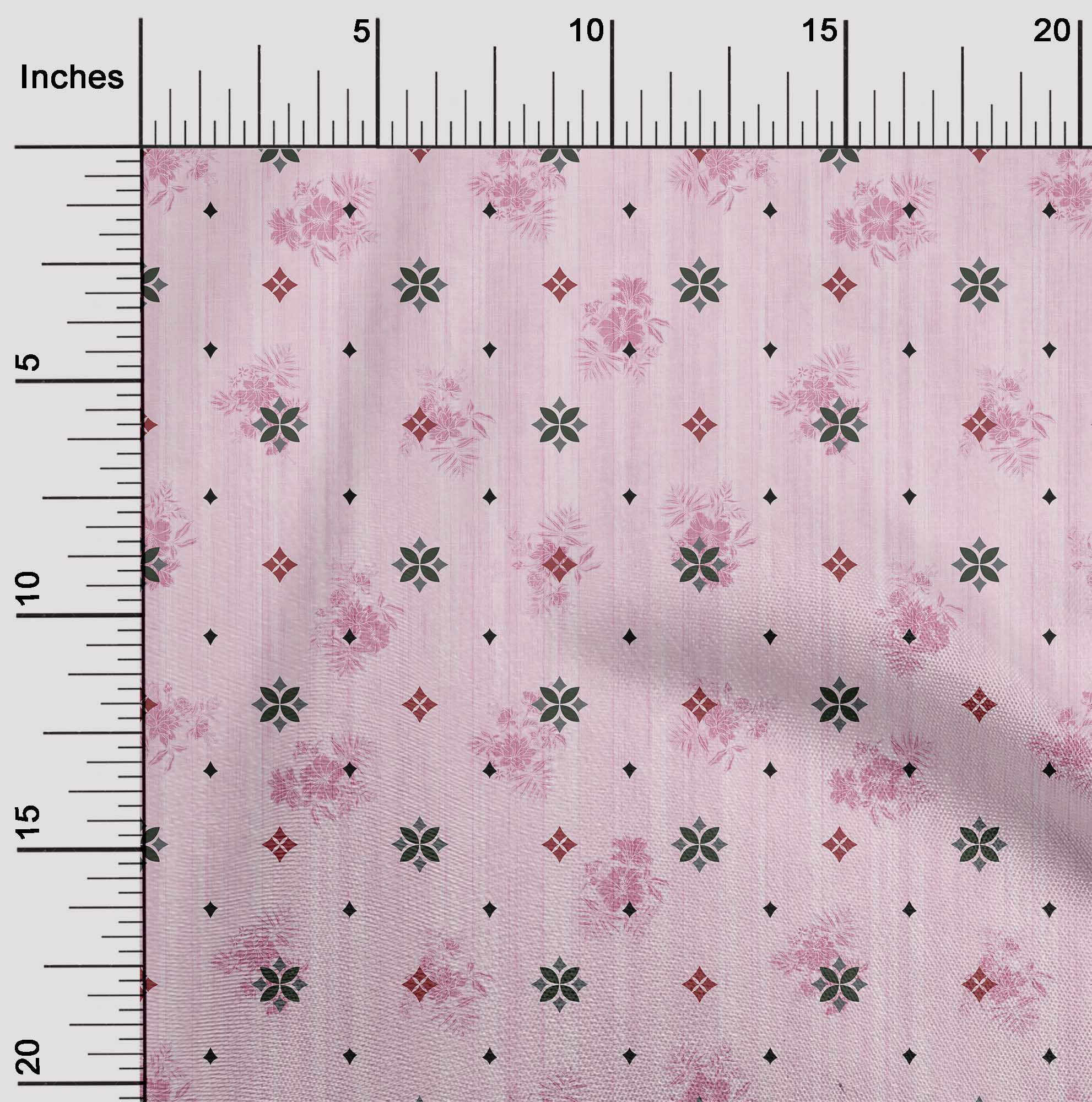 

oneOone Cotton Flex Світло-сірувато-зелена тканина Квіткова та текстурна тканина для шиття у дворі Принт для одягу своїми руками Швейні приладдя 40 дюймів 42 Inch Wide - Viscose Chiffon троянди рожеві кольору