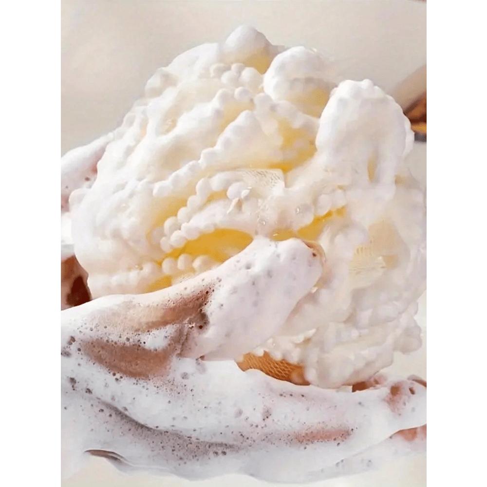 Stor Badbom - Supermjuk, Söt & Dubbelanvändning För Ultimat Avkoppling 1 st Bedårande Mjuk Beröring Bad Mild Exfolierande Duschsvamp