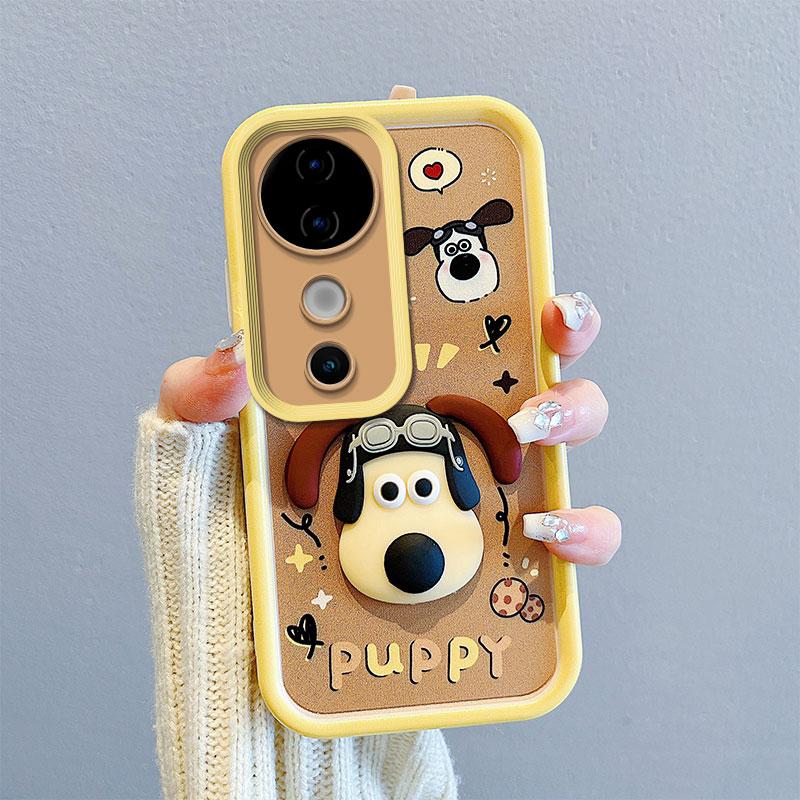 KEYSION Coque Antichoc pour VIVO V40 5G V40 Pro 5G avec Cordon Silicone Souple Mignon Poupée Dessin Animé 3D Housse de Téléphone pour VIVO V40 Pro