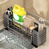 Stainless Steel Kitchen Sink Storage Rack,space Saving,built-in Sponge Rack And Drainage Basket For Kitchen Cleaning And Storage