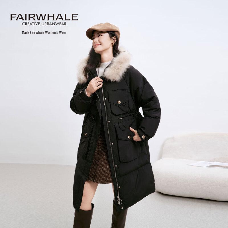

Mark Fairwhale 2025 Women s Mid-Length Fox Fur Hooded Down Jacket XL