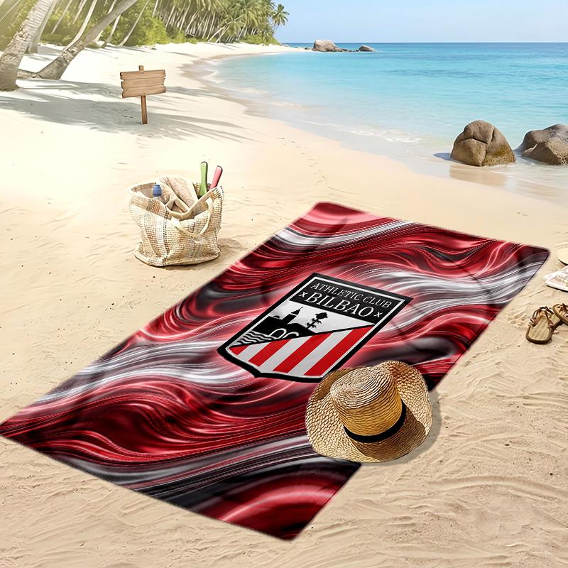 Toalla de Playa con Estampado de Fútbol del Athletic Bilbao, Toalla Grande Suave de Secado Rápido para Playa, Camping, Natación