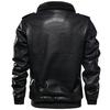 Men's Winter Leather Jacket Casual Fur Turn Down Collar Retro PU Flight Jackets Man Fleece Warm Faux
