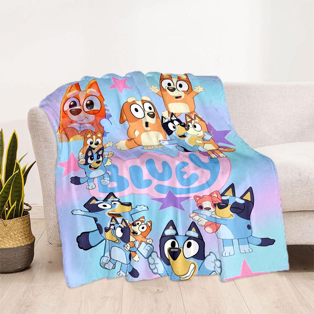 Bluey Friends Adventure Blanket Soft Warm Cozy Perfect for Sofa Office Livingroom Four Seasons Universal Modern Gifts For Family Or Friends