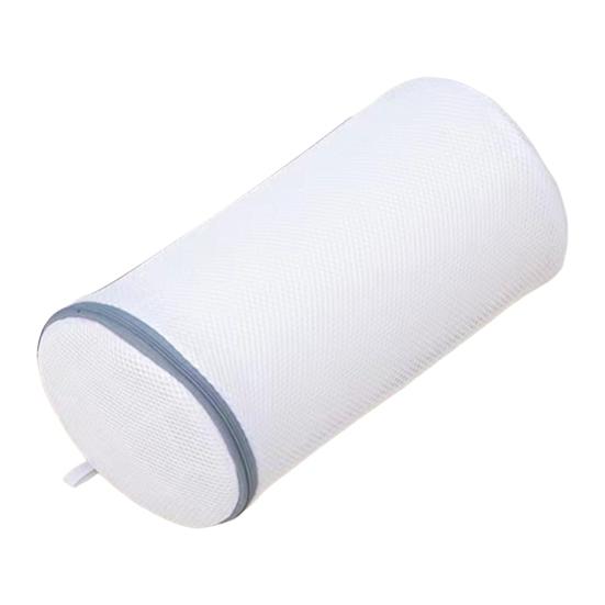 Sac de Lavage pour Chaussures Fermeture Éclair Design Cylindrique Double Couche Maille Durable Machine à Laver Filet de Lavage pour Chaussures