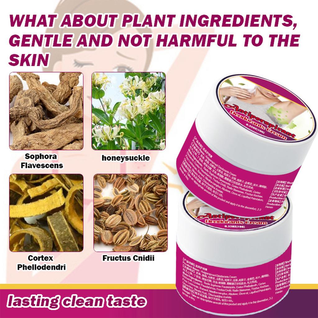 Bylinný krém s tělesnou vůní, Krém pro péči o zápach potu, Osvěžující krém na rostliny