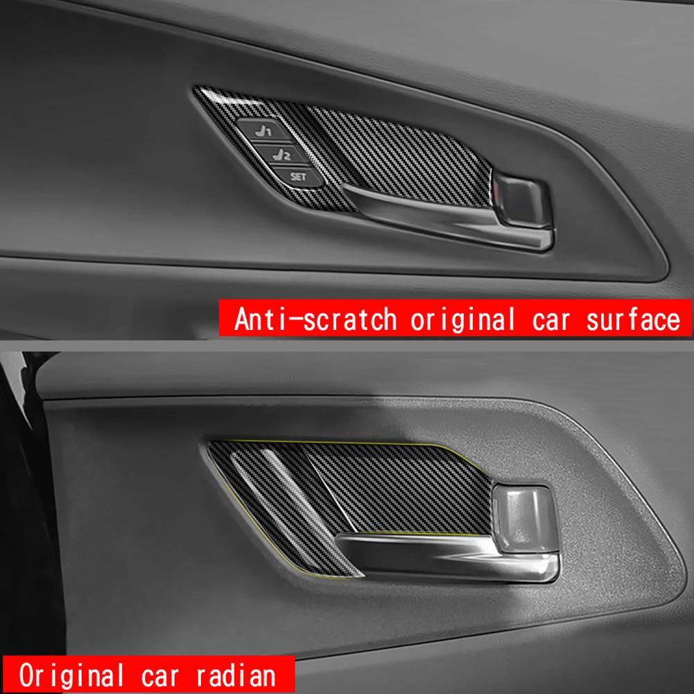 For Toyota PRIUS 60 Series 2023 2024  Inner Door Bowl Panel Inside Handle Protector Cover Interior Mouldings Auto Style Sticker