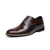 Men's Low-top Lace-up Wedding Shoes Large Size New Fashion Business Casual Trendy Shoes Retro British Leather Shoes