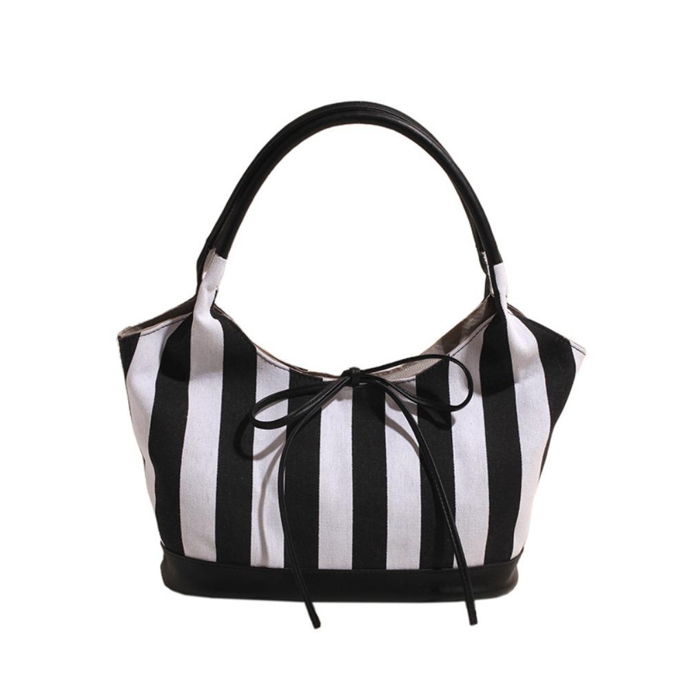 Korean Style Cloth Bow Shoulder Bag Handbag Underarm Bag Versatile Canvas Tote Bag Women