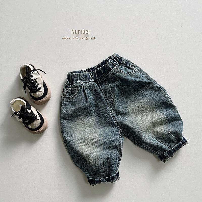 

Trendy Retro Korean-Style Wide-Leg Jeans for Kids 100 cm