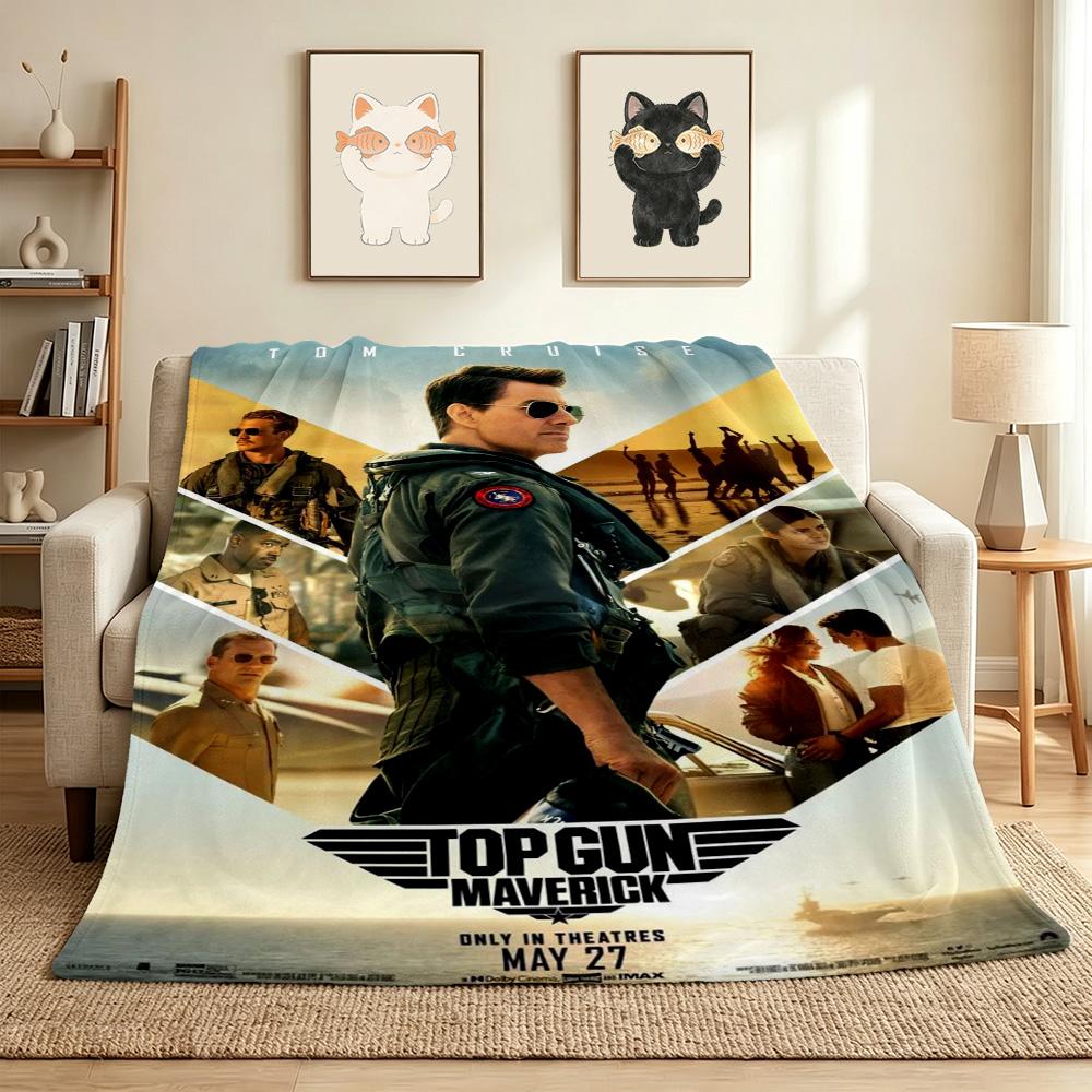 Top Gun Flannel Blanket Throw Blanket Soft Warm Sofa Bed Camping Car home Decor Unique Christmas Gift C930197