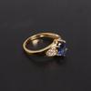 Elegant Vintage Natural Gemstone Blue Kyanite Sterling Silver Ring for Women Anniversaries and Engagement and Holiday Gifts