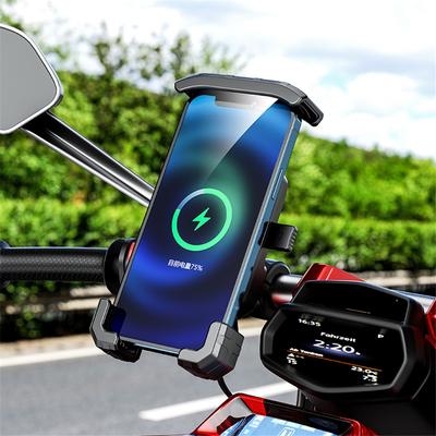 Motorcycle 360° Rotation Phone Holder QC 3.0 USB Quick Charger Wireless Charger