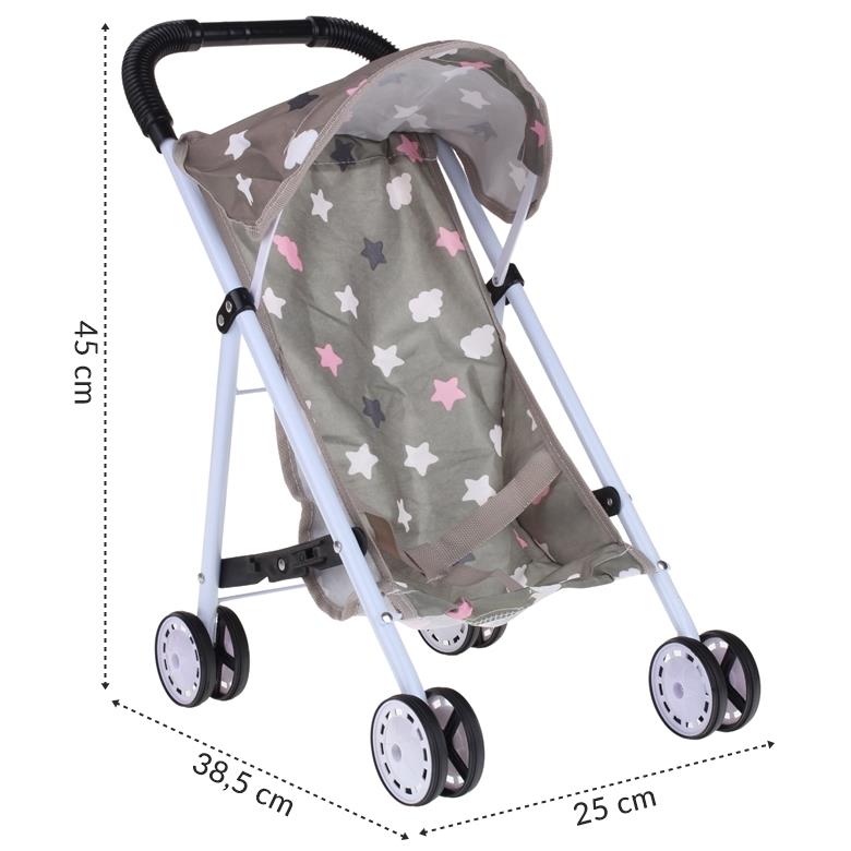 Lightweight Foldable Metal Doll Stroller