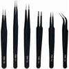 6PCS Anti-Static Precision Tweezers Precision Tweezers Anti-Static Stainless Steel Precision Tweezers for Electronics, Watch and Clock Repair, Jewelr