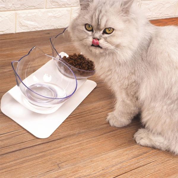 Kreative, rutschfeste Doppel-Futternäpfe mit Stand-Up-Futternapf, Futter und Wasser, perfekt für die Versorgung von Katzen und kleinen Hunden