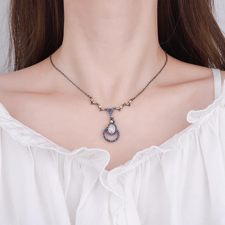 Designer New Antique Necklace Silver Natural Topaz Earrings High Quality