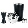 Bar Set Shaker Measuring Cup Strainer Tongs Drinking Spoon 5 Pcs.