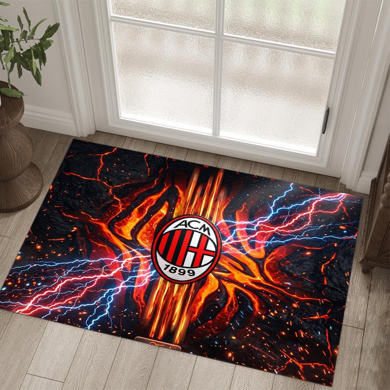 AC Milan Design Crystal Velvet Carpet Cozy Non?Slip Printed Rug For Bedroom Living Room Entrance