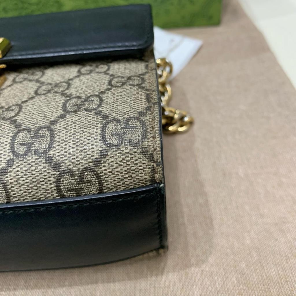 [Pre-Owned] Padlock Moonlight Treasure Box Series Metal Lock Logo Canvas And Leather Crossbody Bag Small - Very Good #Y33CTC