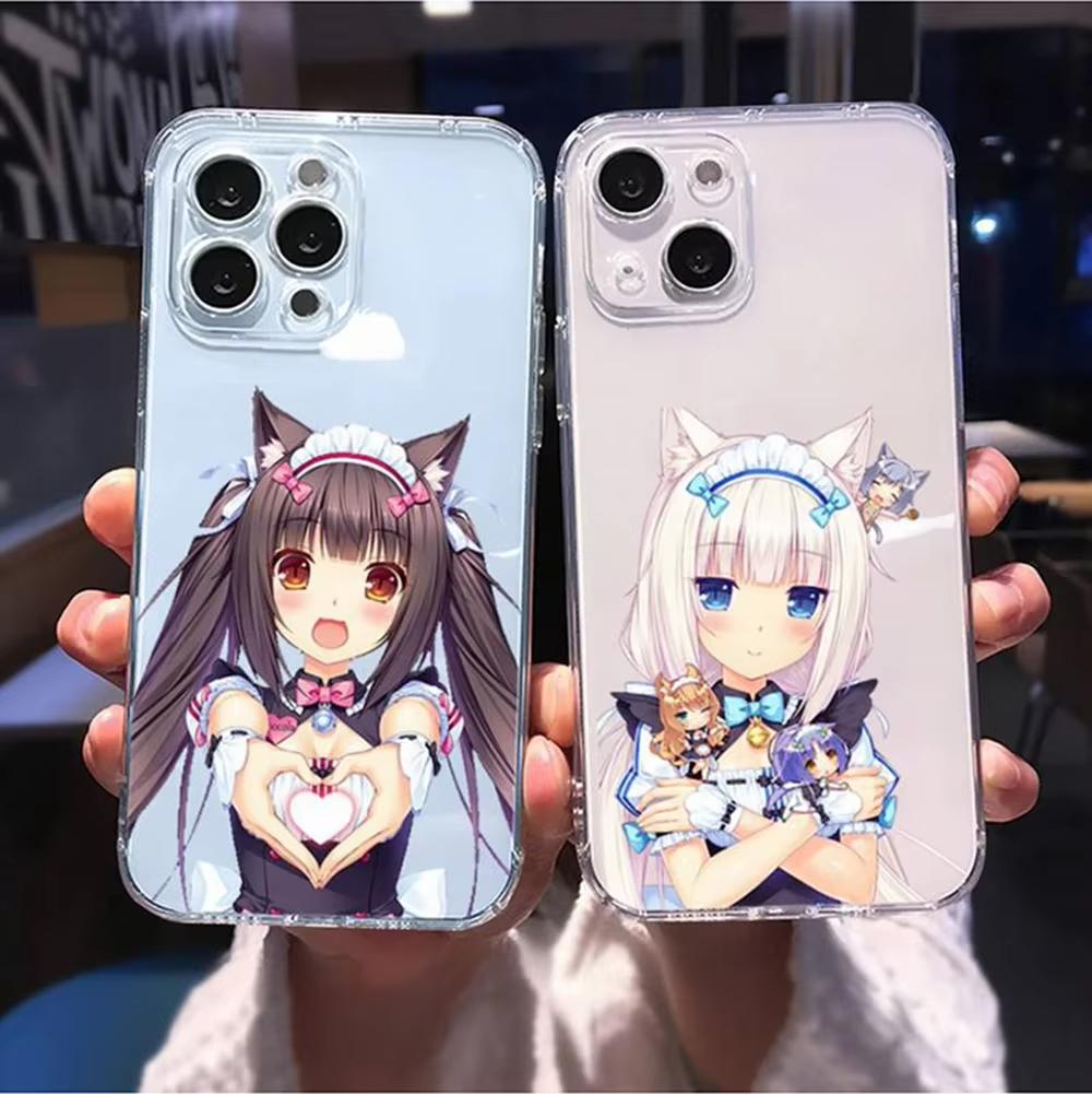 Chocola Nekopara Anime Phone Case For iPhone 17 Air 16e 15 14 13 12 11 Pro Max Plus Mini SE2020 2022 Transparent Cover