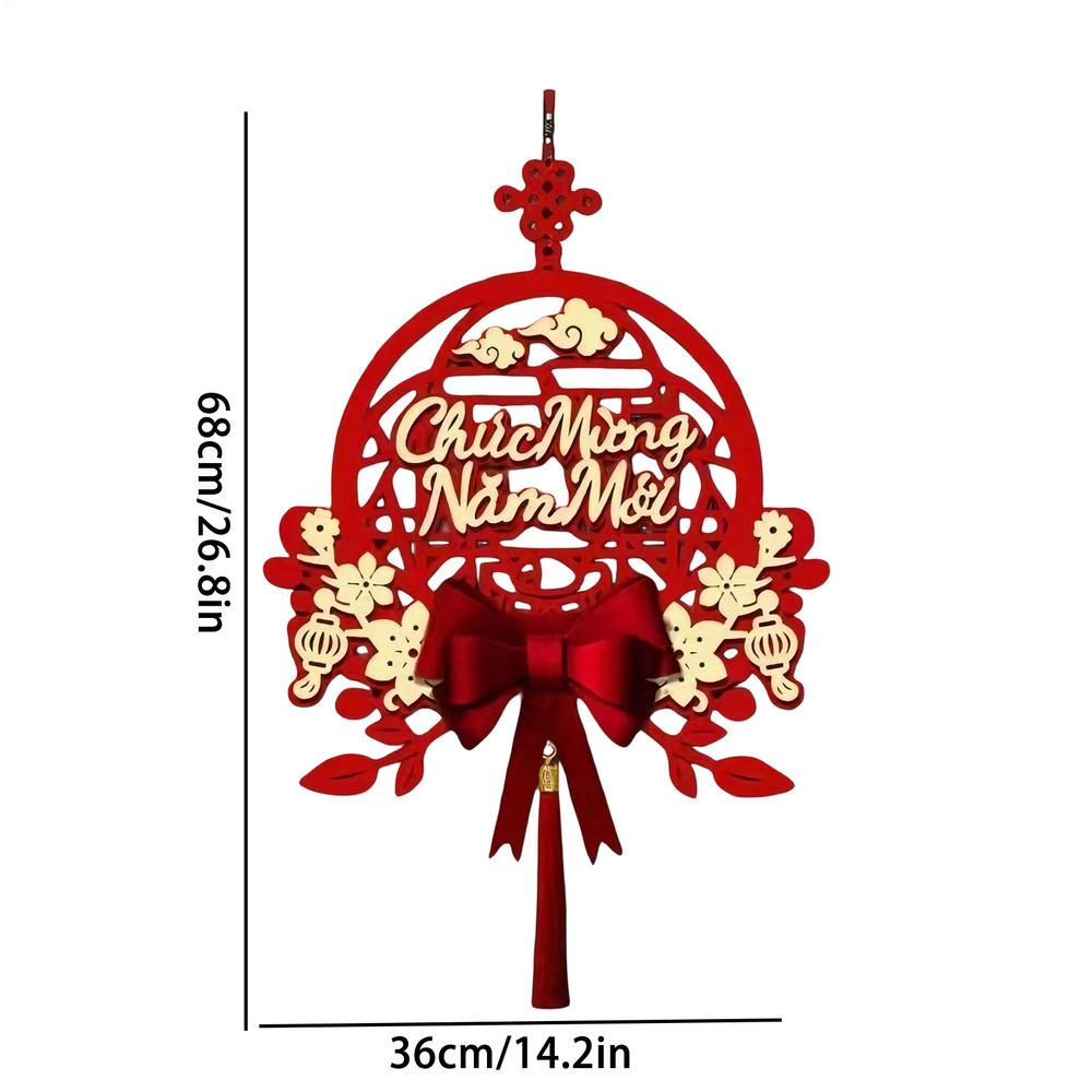 2026 Vietnamese Decoraties Muur Couplets Decoraties Festival Hangers met Kwast voor Huis Woonkamer Festival Evenementen