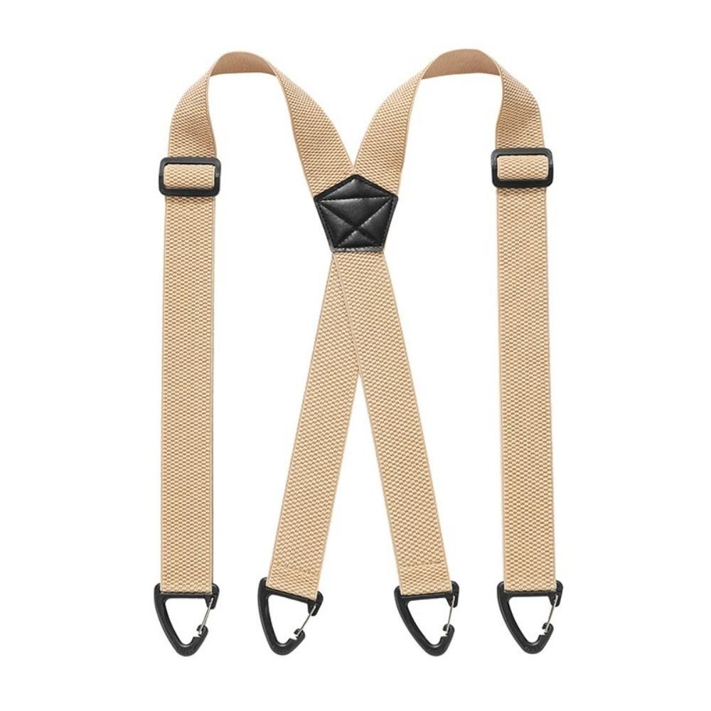 Heavy Duty Work Suspenders 3.8cm Wide Elastic Pants Braces Simple X-Type Suspenders Men Gift