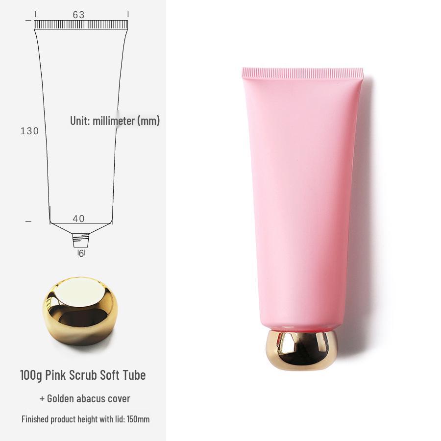 100g/ml Pink Frosted Soft Tube Bottle for Body Lotion, Facial Cleanser, Face Wash - Travel Size Cosmetic Packaging