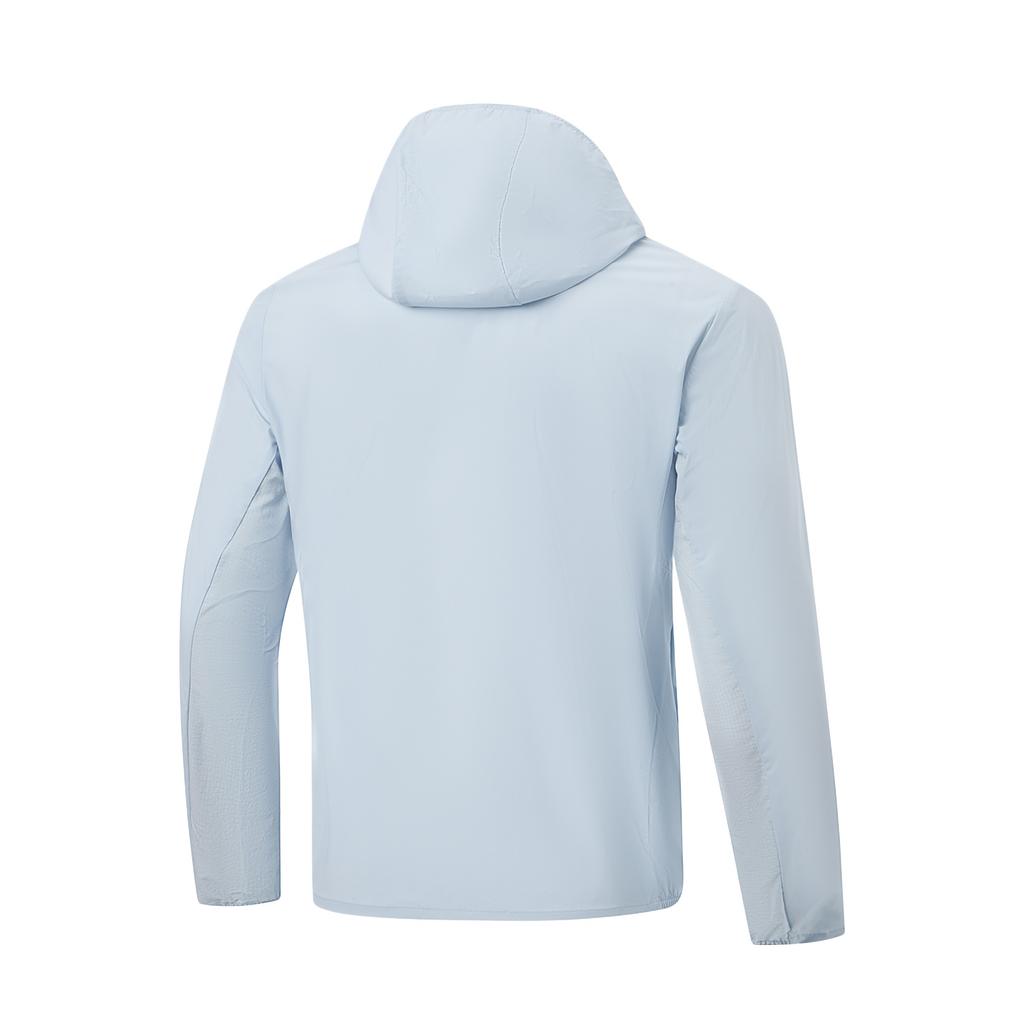 LiNing Fitness Series Ice Comfort Moisture Wicking UV Protection Hooded Logo Sunscreen Jacket Men jackets AFDWC49-4