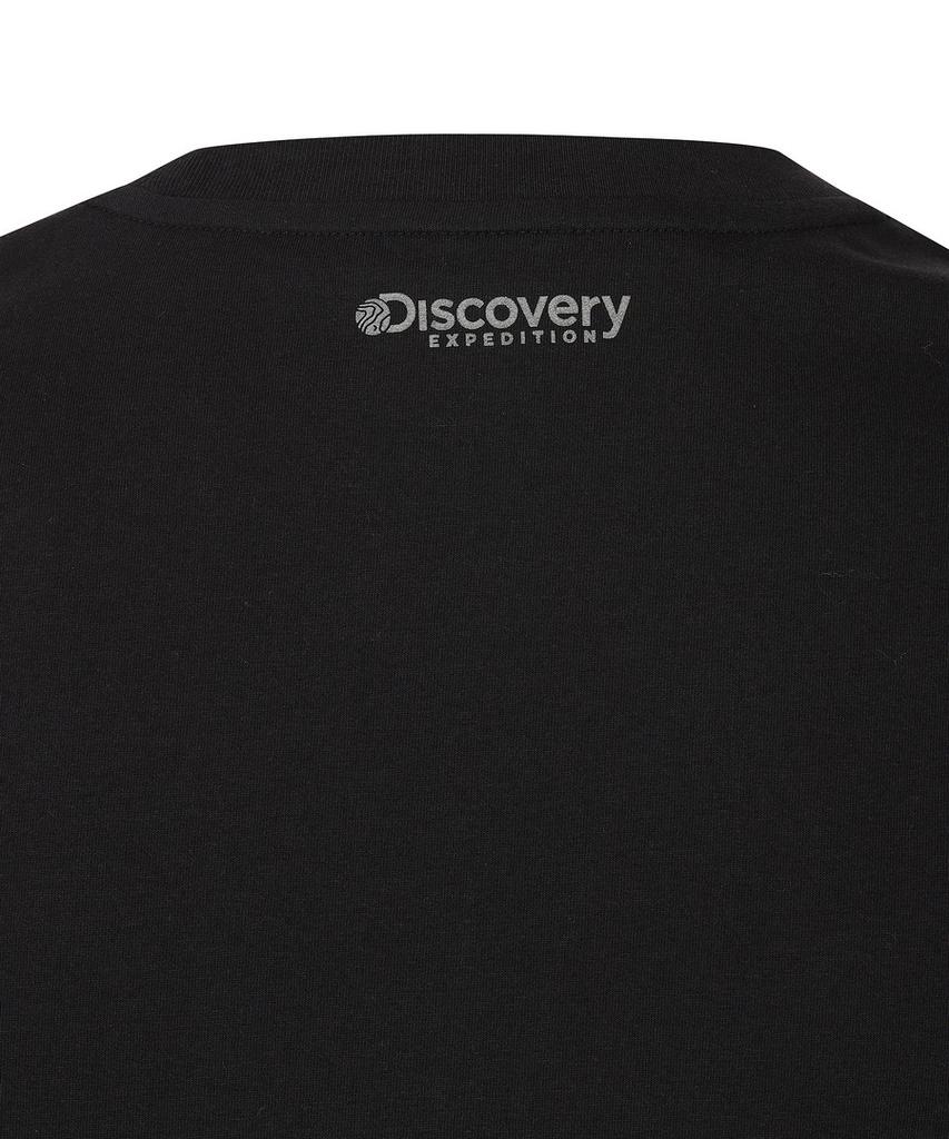 DISCOVERY EXPEDITION Uni Freshvent Map Lettering Short Sleeve T-Shirt (Black)