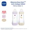 Lot de 2 Biberons - MAM - Easy Start - Anti-colique - 320 ml - Tétine débit 3 - Lilas + Sable