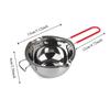 Stainless Steel Universal Melting Pot 400ml Heat-Resistant Handle Butter Melter Pot Double Spouts Large Capacity
