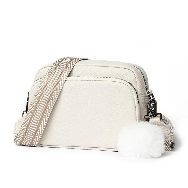 Genuine Cowhide Messenger Bag for Women Shoulder Bag Crossbody Bag