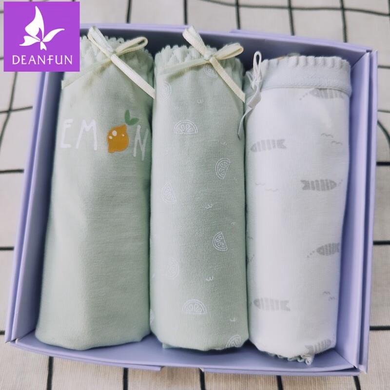 

Deanfun Женские трусы из чистого хлопка, со средней посадкой, 3 штуки XL
