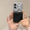 Advanced sense three-dimensional folds gradual change mobile phone case for apple 16promax new iphone15/14/13 tide