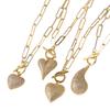 Elegant Heart Shaped Necklace Craft In Sturdy Brass Materials Featuring Stylish Zirconia Portable for Special Occasions